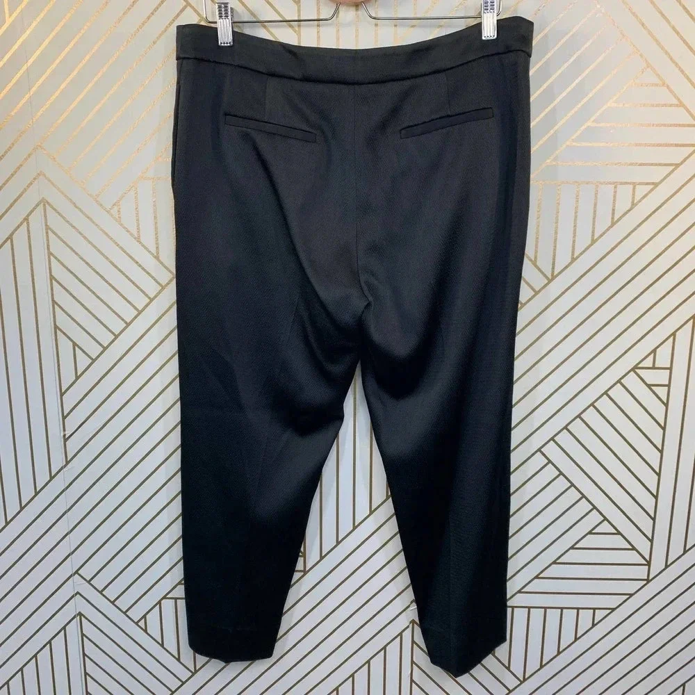 MSGM Milano‎ Classic Black Silky Cropped Trousers